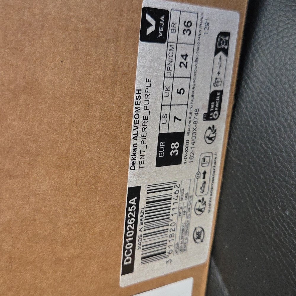 Veja Brown and Black Sneakers with Orange Insole - Picture 7 of 7